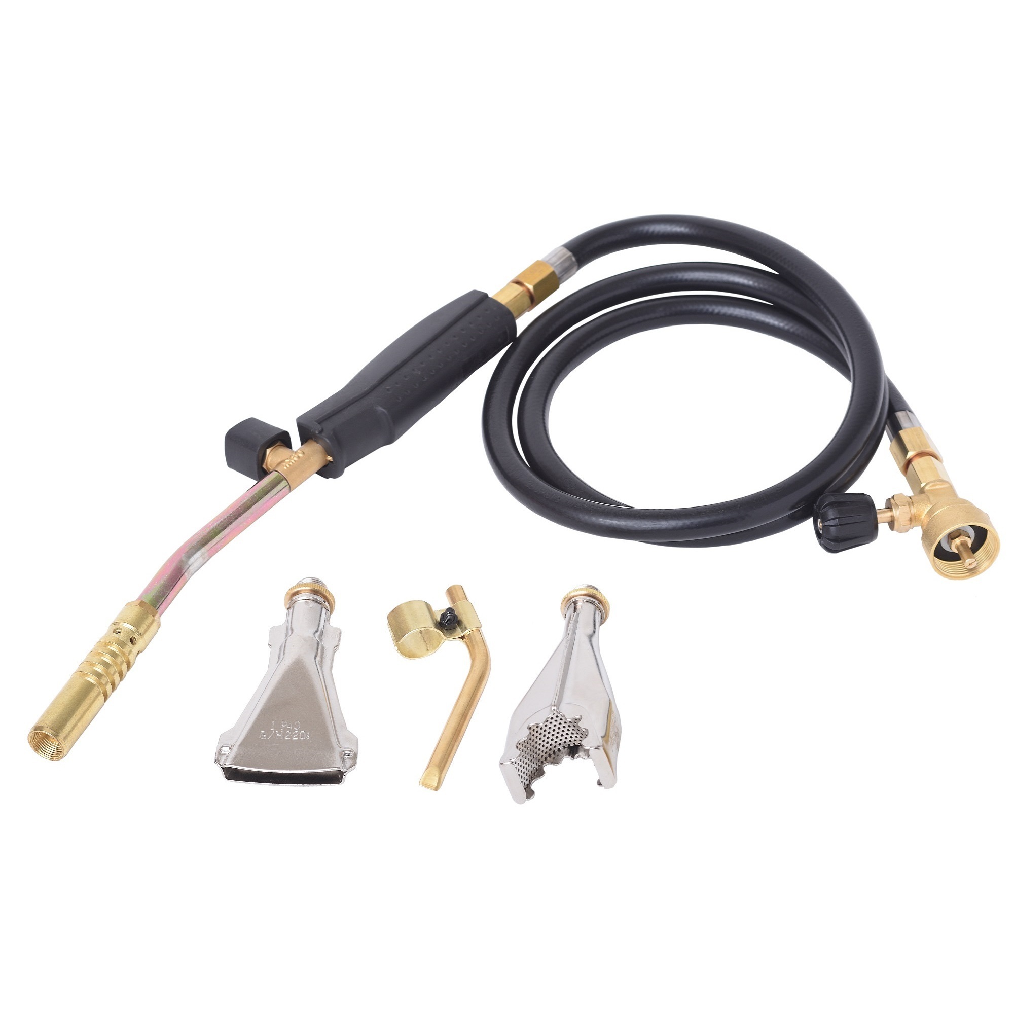 Flame King, propane torch with 3 tips, Included (qty.) 1 Material Copper, Compatible With 1-lb refillable cylinder, Model# YSNAX1-092